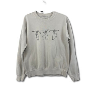 Full Tilt Skeleton Skateboarding Skater Sweatshirt White Girl Junior Size Small